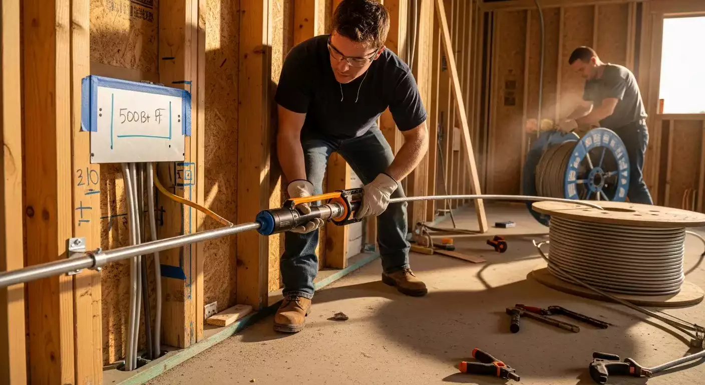 Eletricista instalando interruptor em residência de Campo Grande MS
