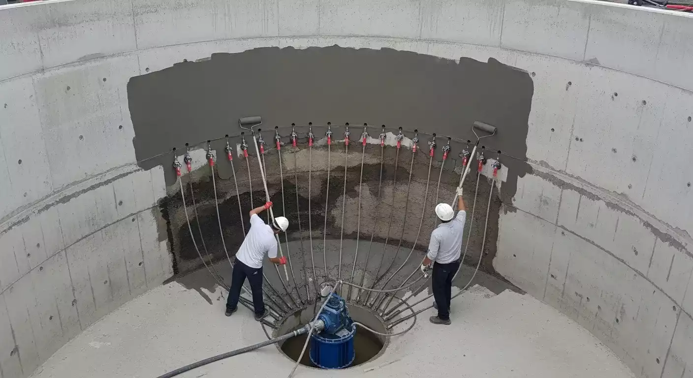 Impermeabilização de laje em obra residencial