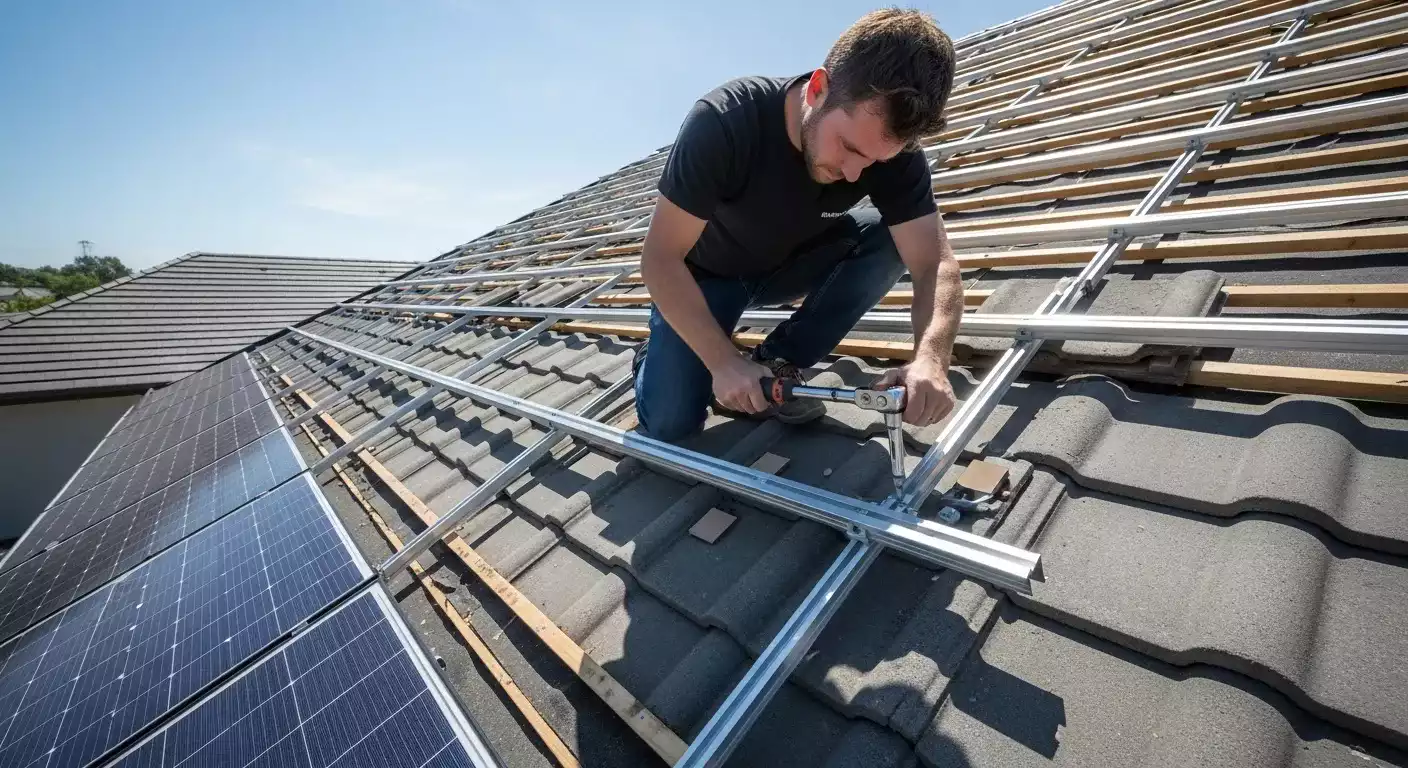 Estrutura de telhado em obra em Campo Grande